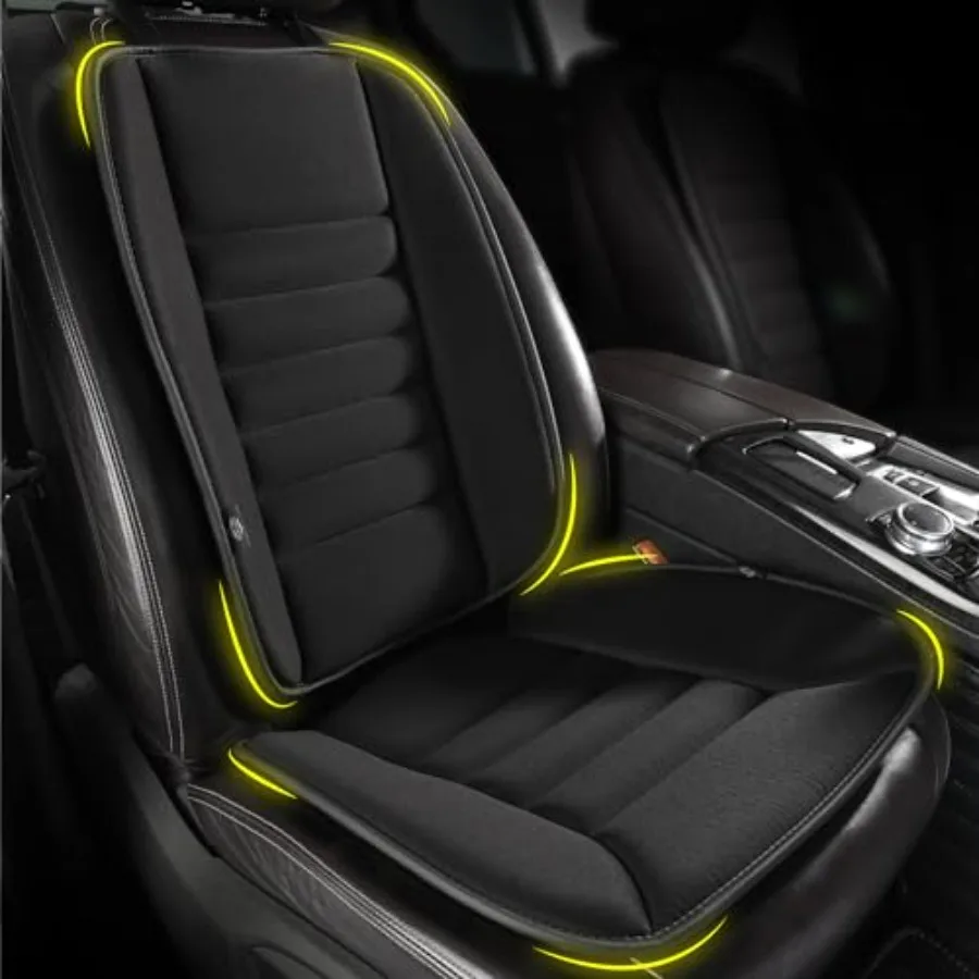 

Car Seat Cushion with Back Support Pillow: Enhanced Comfort Memory Foam Design for Pain Relief, Ideal for Drivers and Office Us