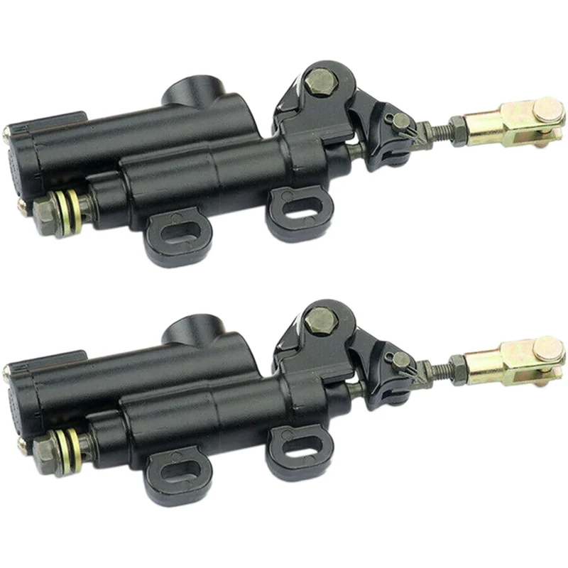 Leading-Edge-2PCS Universal Motorcycle Rear Hydraulic Brake Master Cylinder Pump For Yamaha Suzuki Kawasaki ATV Dirt Bike Parts