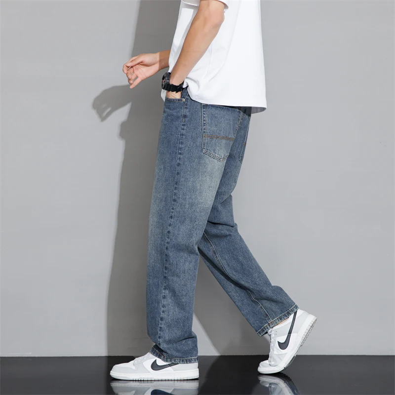 2026 Spring Summer Jean Trendy Loose Straight Casual Versatile Long Pants Wide Leg Jeans