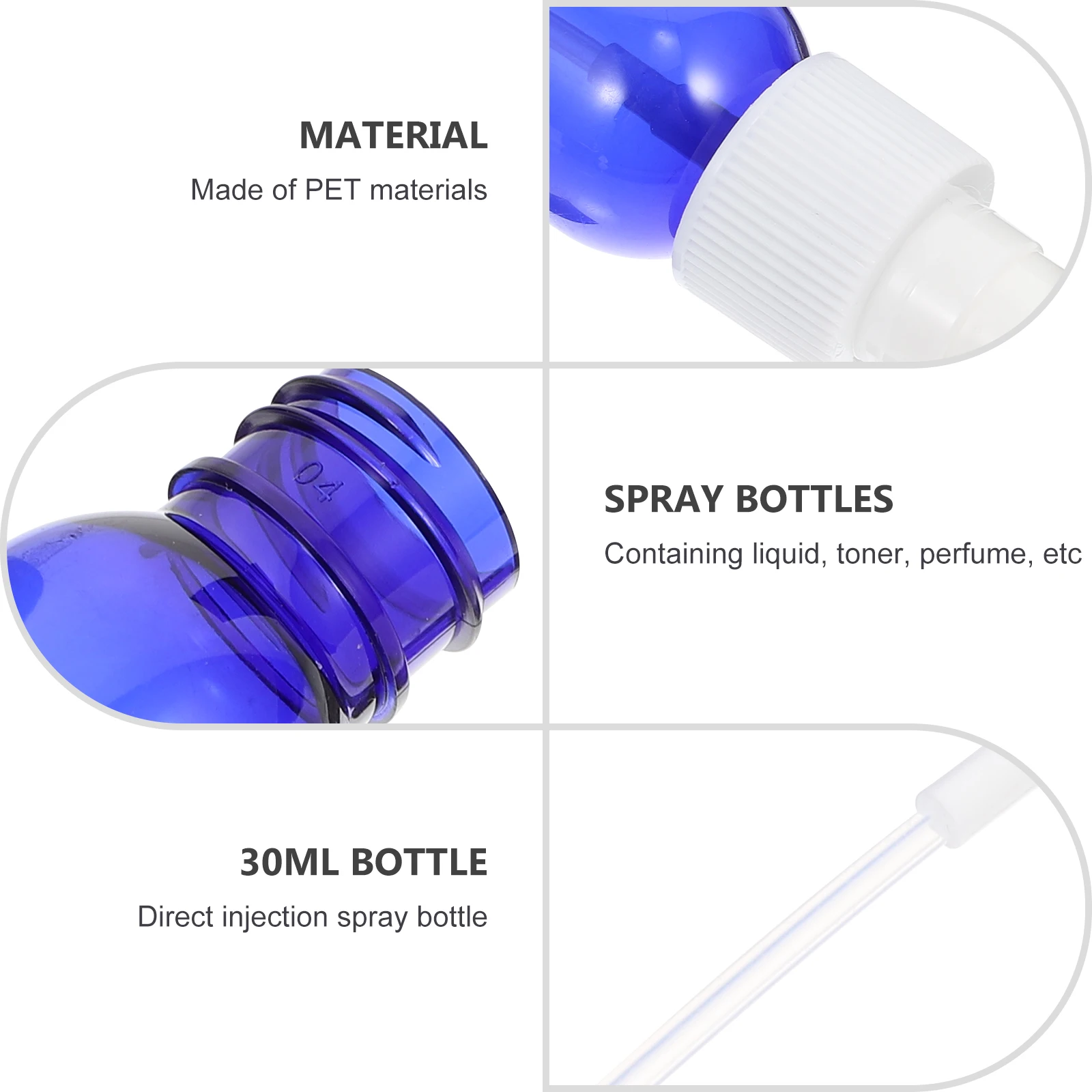 

8 Pcs Nasal Spray Bottle Essential Oil Reusable Refillable Travel Durable Glass Containers Liquid Spraying Dividing Bottles