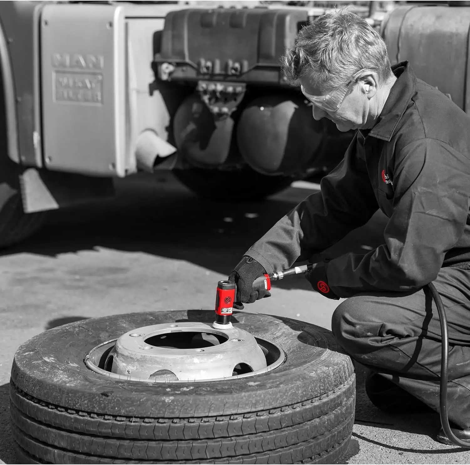 Pneumatic CP7200 - Air Random Rotary Sander Tool, Home Improvement, Woodworking Tools, Polisher, Rust Removal, Heavy Duty, Rotar