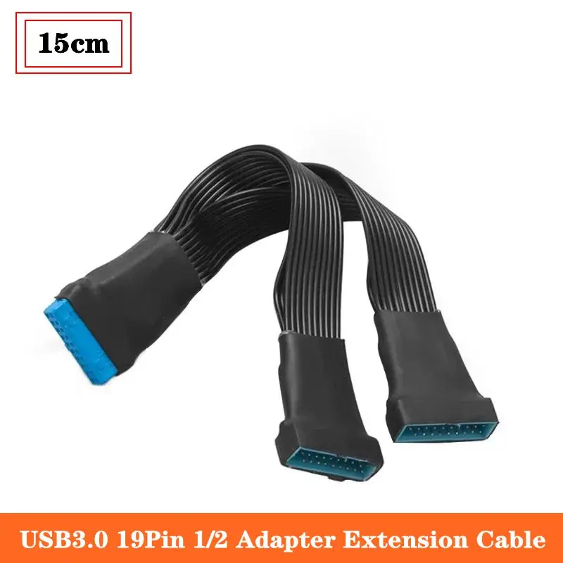 

15 см материнская плата компьютера USB 3,0 19/20-контактный 1/2 адаптер-удлинитель 20P «мама» на двойной 20-контактный разъем «папа» DIY расширение
