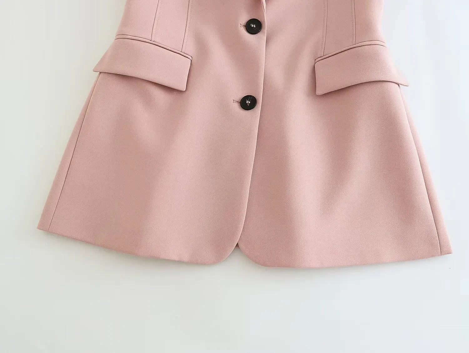 2023 herbst Frauen 2 Stück Set Büro Dame Revers Langarm Blazer + Hohe Taille Versteckte Schnalle Zipper Hosen femininos – Detail 22