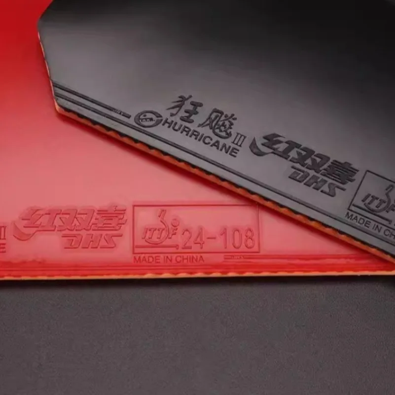DHS Hurricane 3 Table Tennis Rubber, Original Pips-In Ping Pong Rubber Sticky Neo Rubber Sheet for Table Tennis Racket
