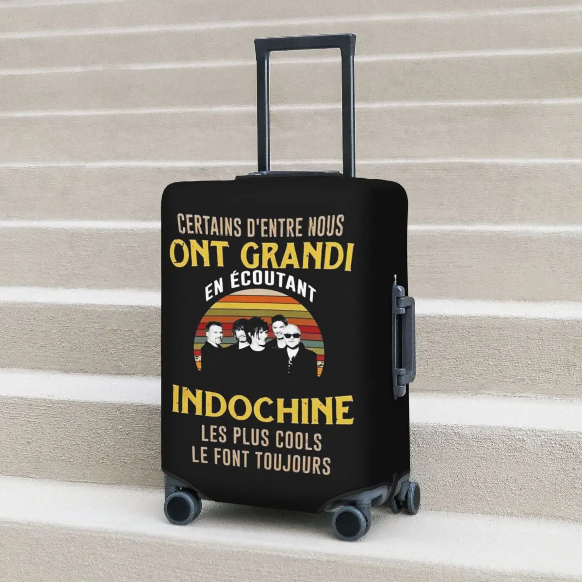 

Best Of Indochine Band Logo7 Exselna Genres Rock Suitcase Cover Protection Elastic Travel Luggage Protector Covers 18-32 Inch