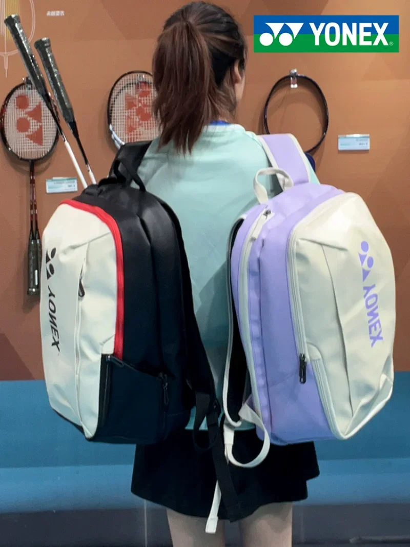 Mochila de grande capacidade Yonex para homens e mulheres, bolsa de raquete de badminton, bolsa esportiva durável, portátil, nova, 2022