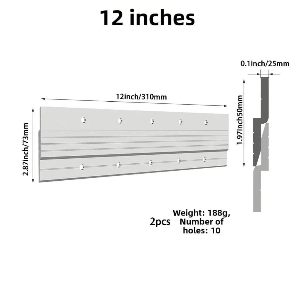 2Pcs French-Cleat Picture Hanger Aluminum Z Hanger Supports Interlocking Wall Mounting Hardware Bracket Kit for Mirrors