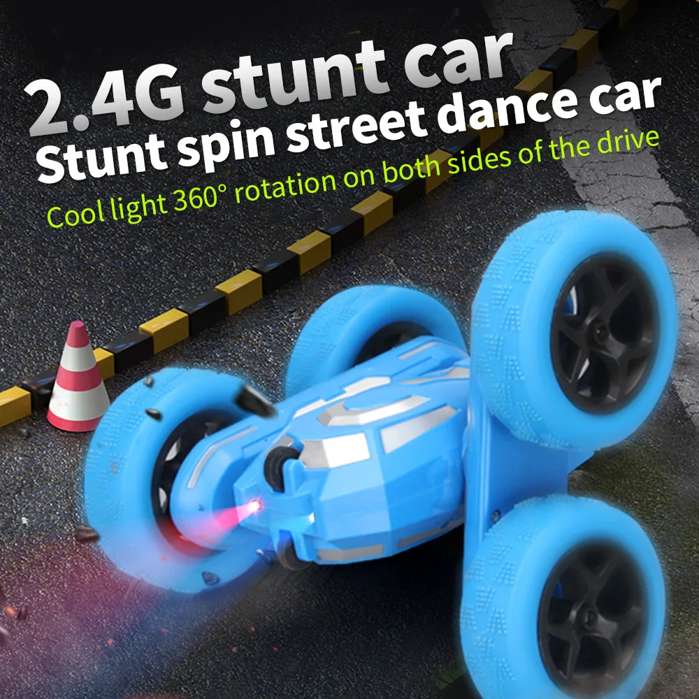 

2.4G RC Vehicle Lights Stunts Rotation Street Dance Car Wireless Remote control Multi-function Children Toys For Boys Kids Gifts