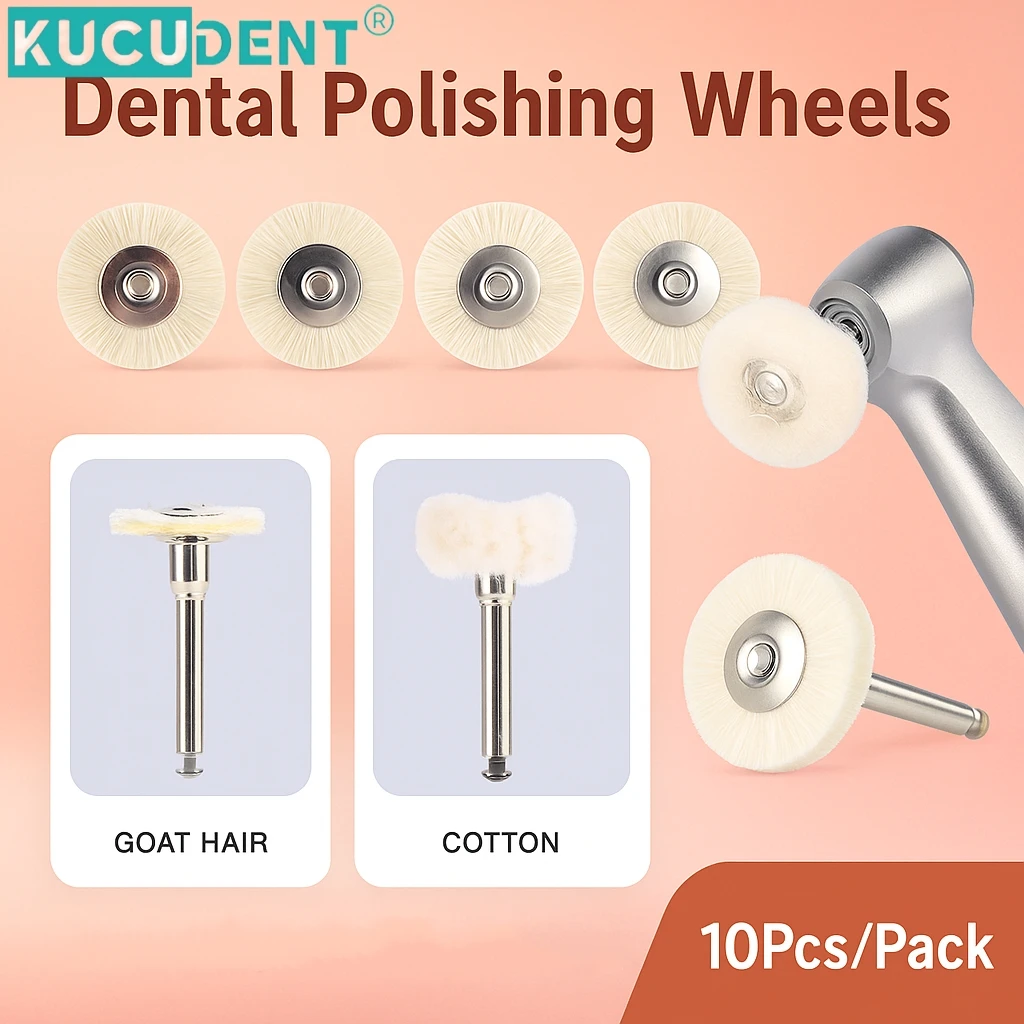

10 шт., стоматологические полировальные круги, фетровая щетка для полировки зубов, Одонтология, полировщик зубов, вращающиеся инструменты для низкоскоростного наконечника 2,35 мм