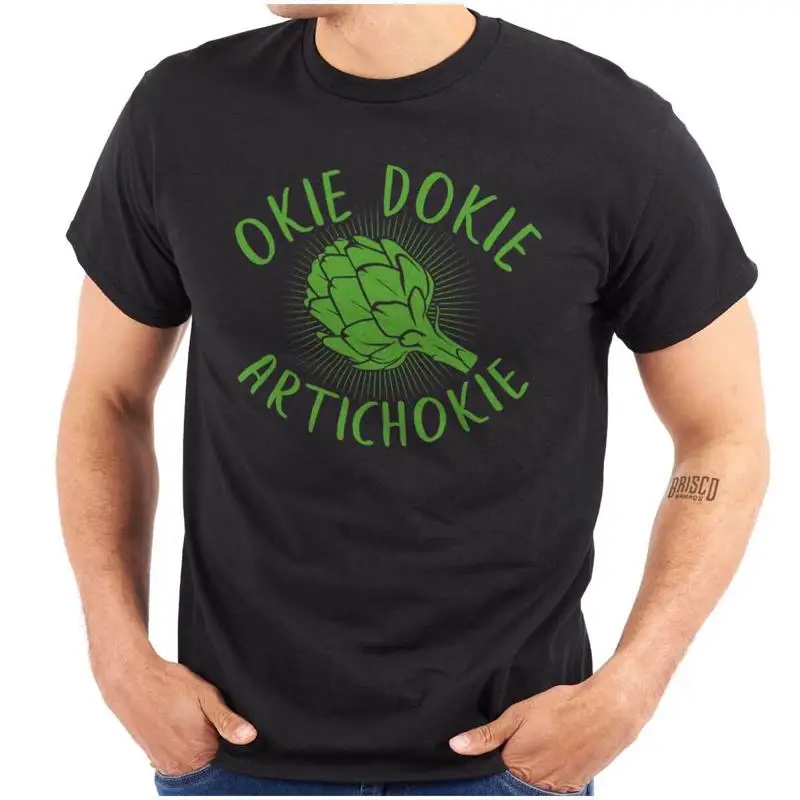 

Funny Food Pun Okie Dokie Artichokie Joke Womens or Mens Crewneck T Shirt Tee