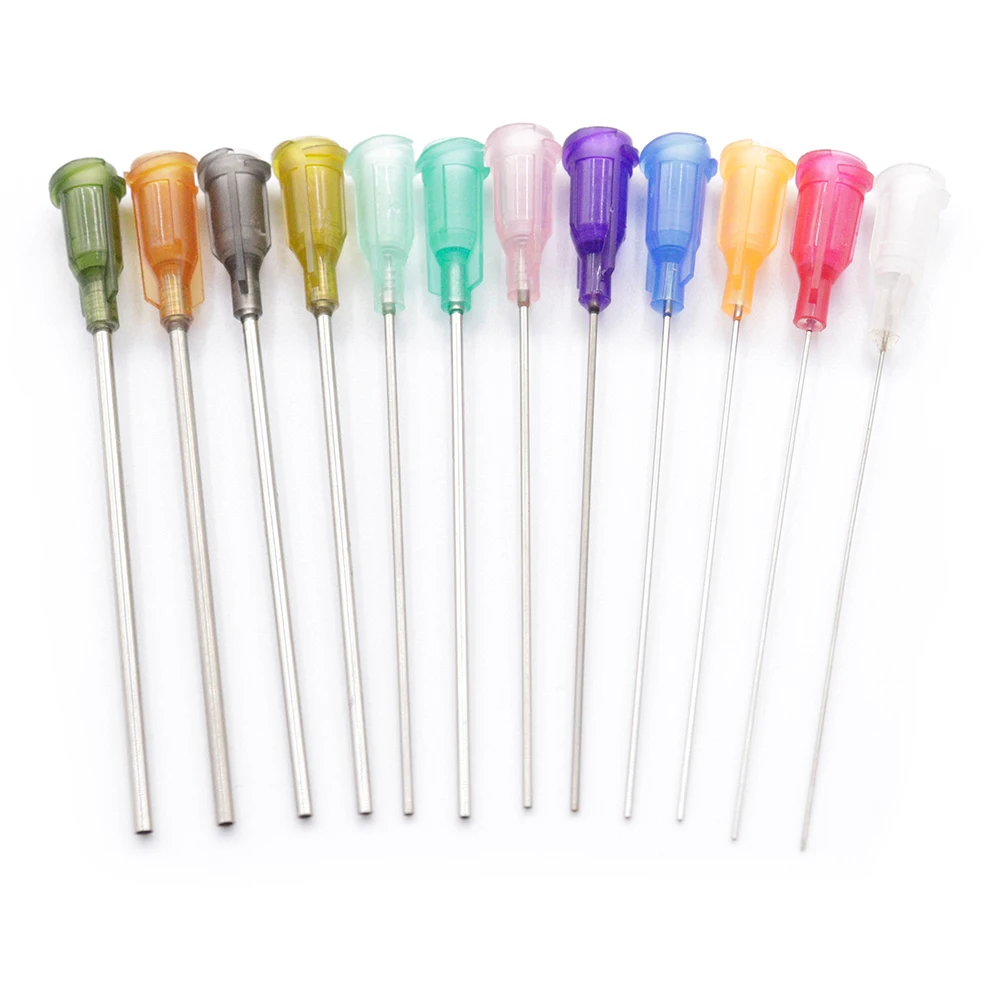 14G-27G 50mm Dispensing Machine Syringe Needle 2 Inch Stainless Steel Dispensing Needle Spiral Mouth Nozzle Glue Needle