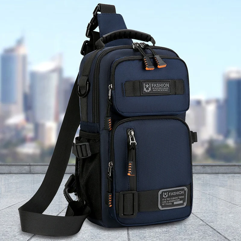 

Male Multifunctional Sports Chest Bag Men's Lightweight Handbag Multi Pockets Outdoor Hiking Climbing Cycling Crossbody Bags