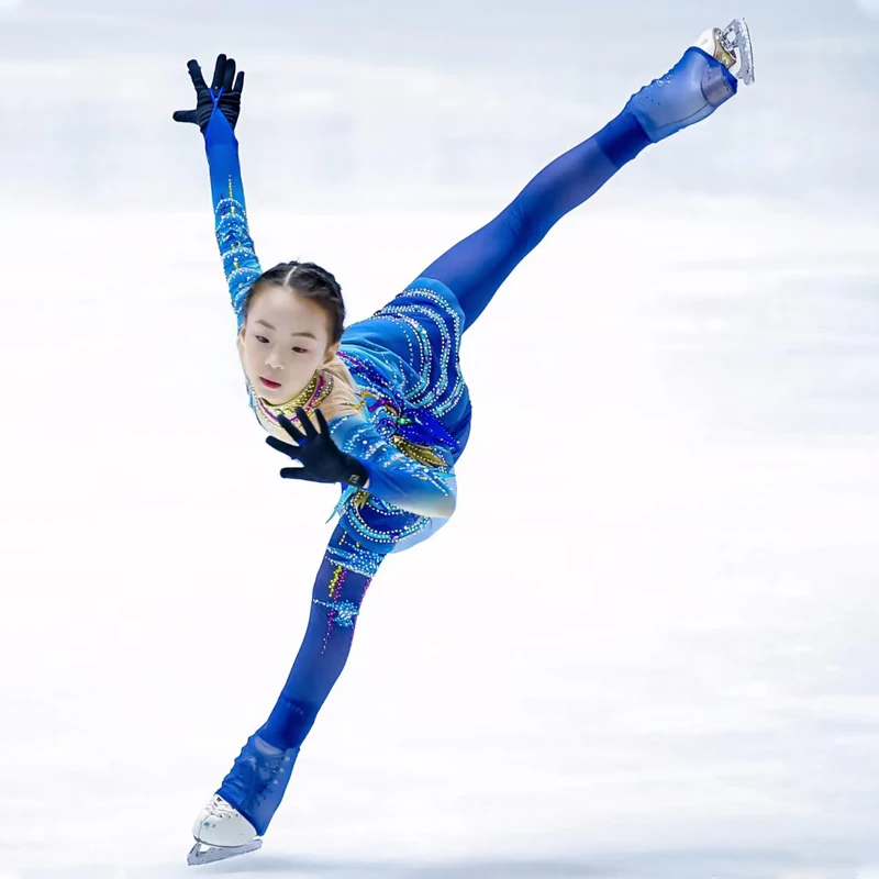 Figure skating performance dress jumpsuit for grading Kosten customization