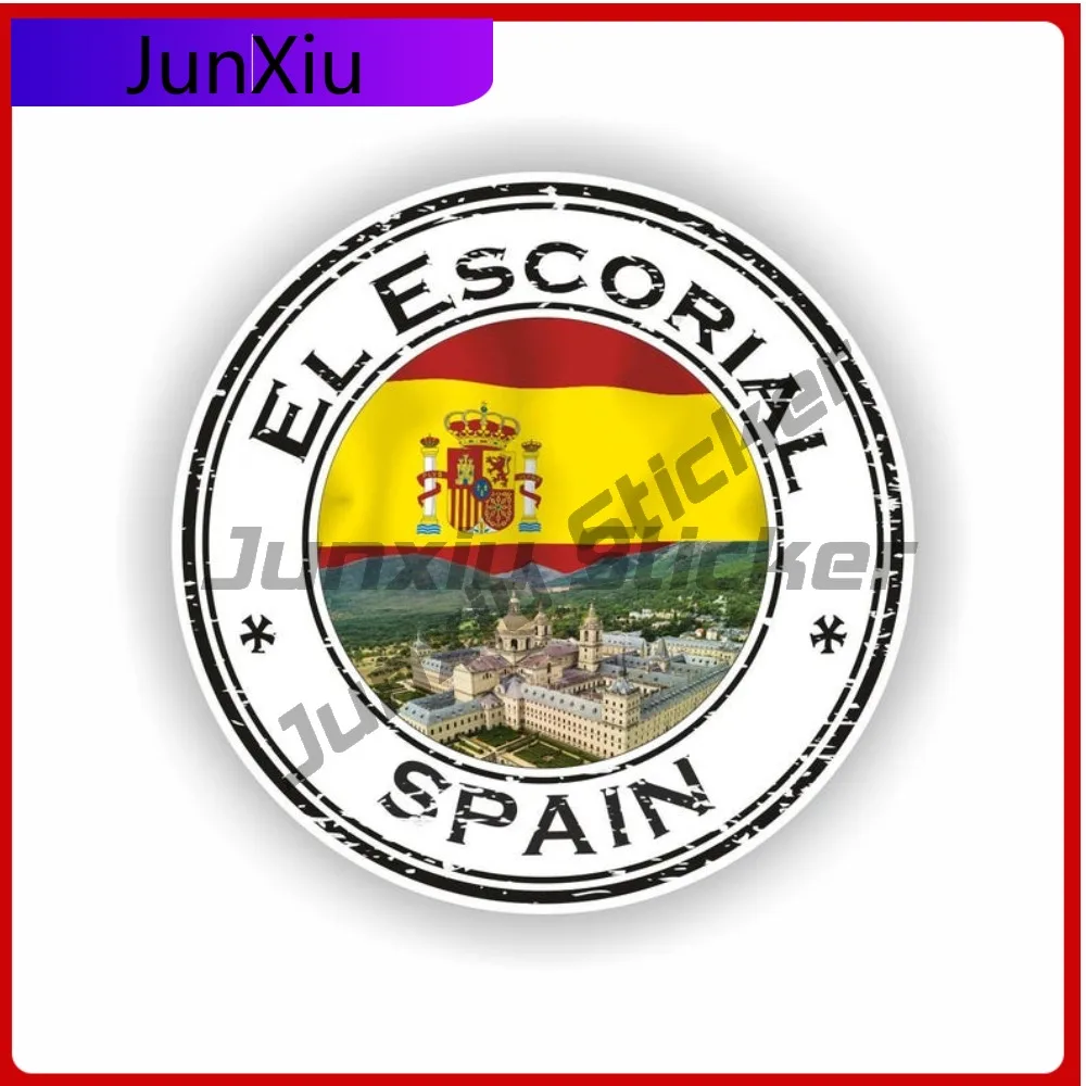 

El Escorial Spain Cute Bumper Anti Scratch Decal Symbol Round Sticker Seal Waterproof Anti Scratch Waterproof Stylish