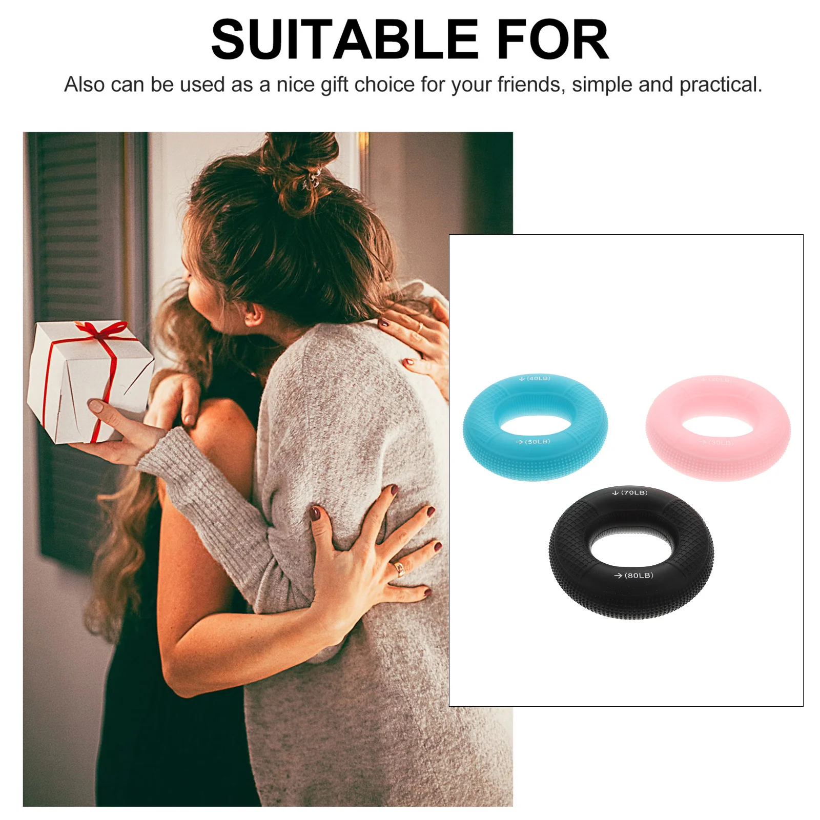 3 قطعة مقوي الساعد قوية مرنة متكاملة صب المقاومة طحن قوة اليد التدريب ضغط التمارين #5