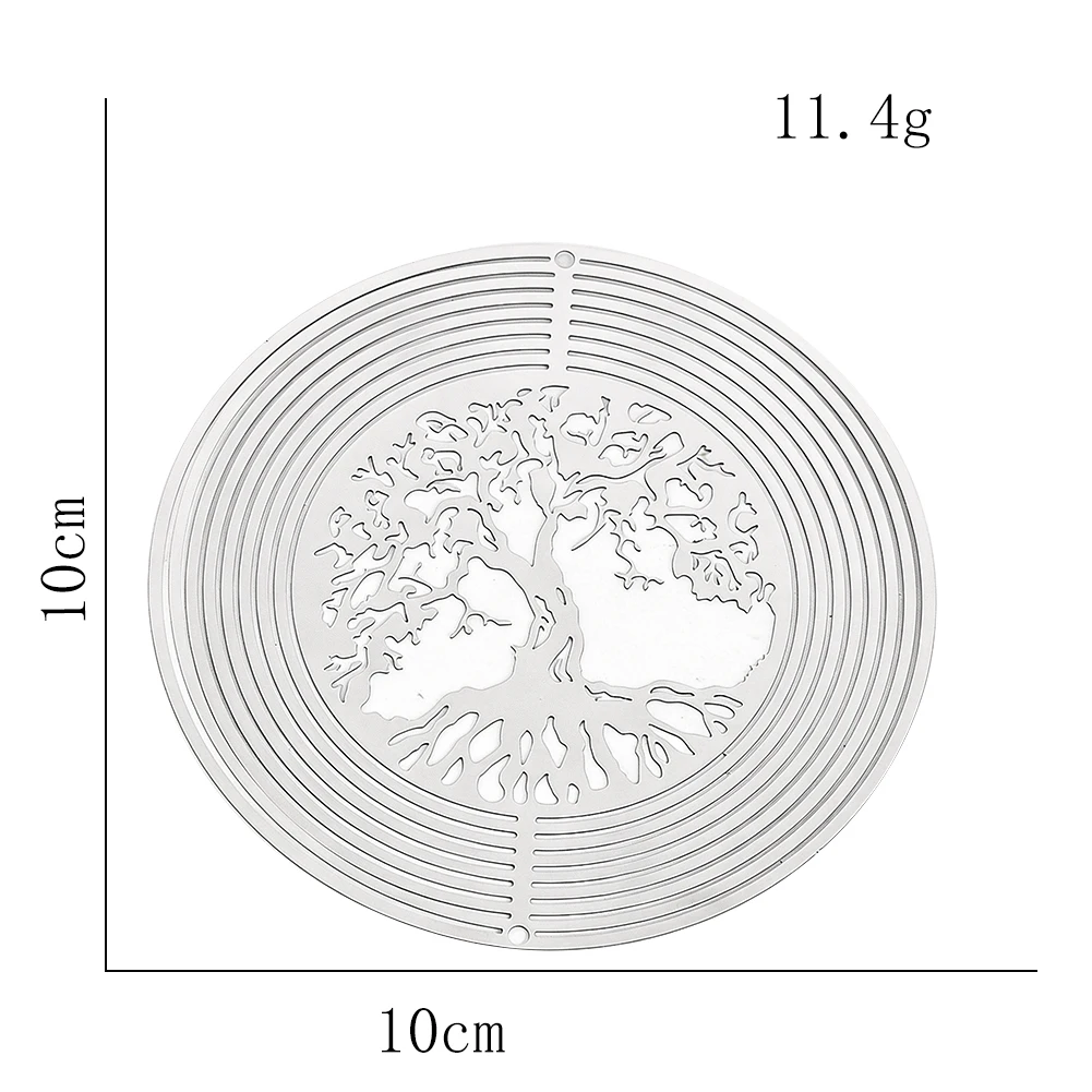 Lebensbaum Metall-Hängedekoration Windspiel Gartendeko Regenbogenfarben für Fenstervorhang Autospiegel Geschenk für Freunde Neu – Detail 4