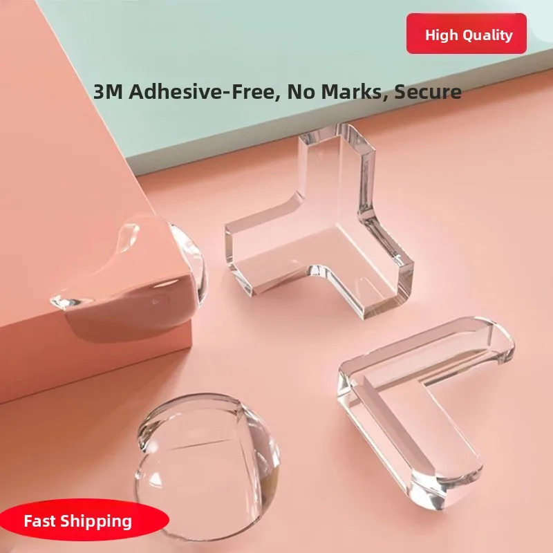

Transparent Silicone Table Protector Drip Shape Child Proof Bumper Corner Guard Eco Friendly Safety Guard Sticker