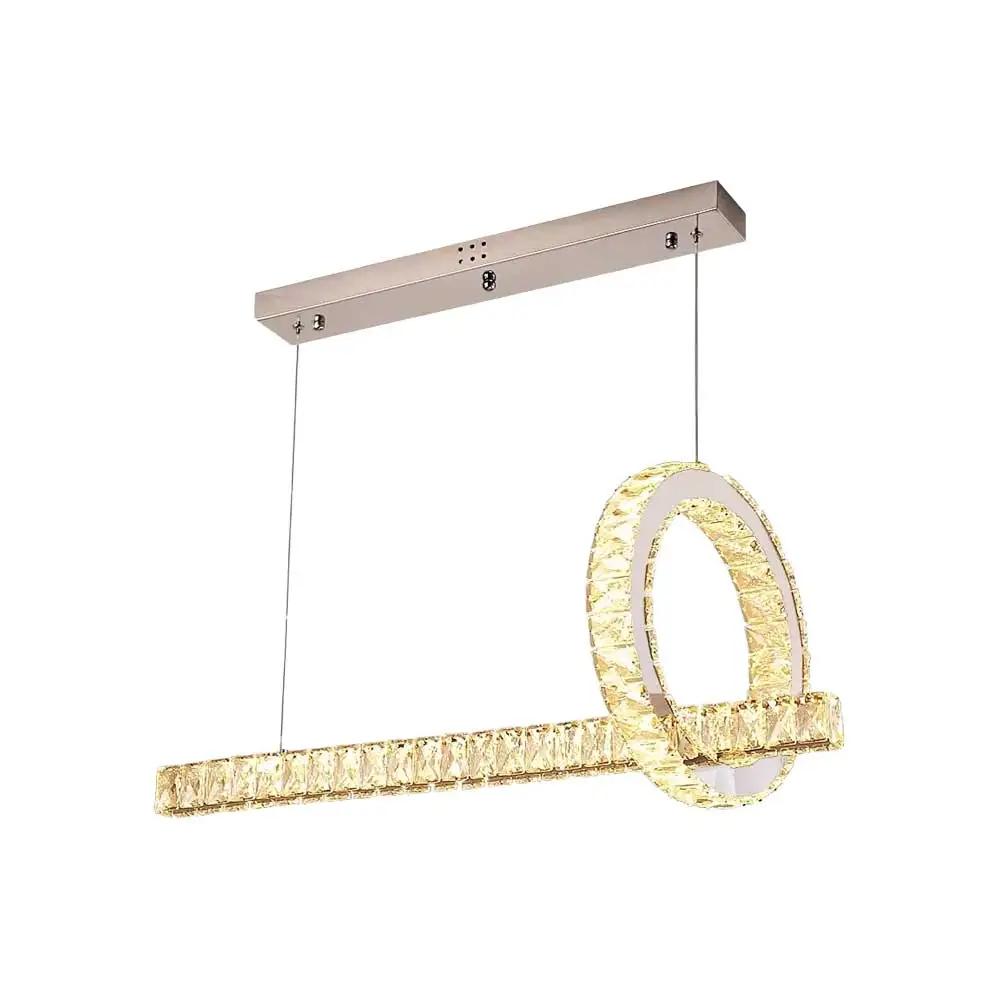 أضواء وثريات معلقة على شكل حلقة LED لتزيين المنزل المعاصر لغرفة المعيشة وغرفة الطعام وإضاءة معلقة داخلية