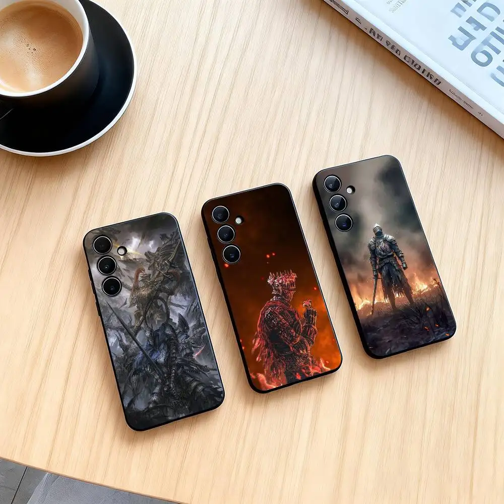 

D-Dark S-Souls Phone Case Black Silicone Soft For Samsung Galaxy A73,A72,A71,A70,A53,A52,A51