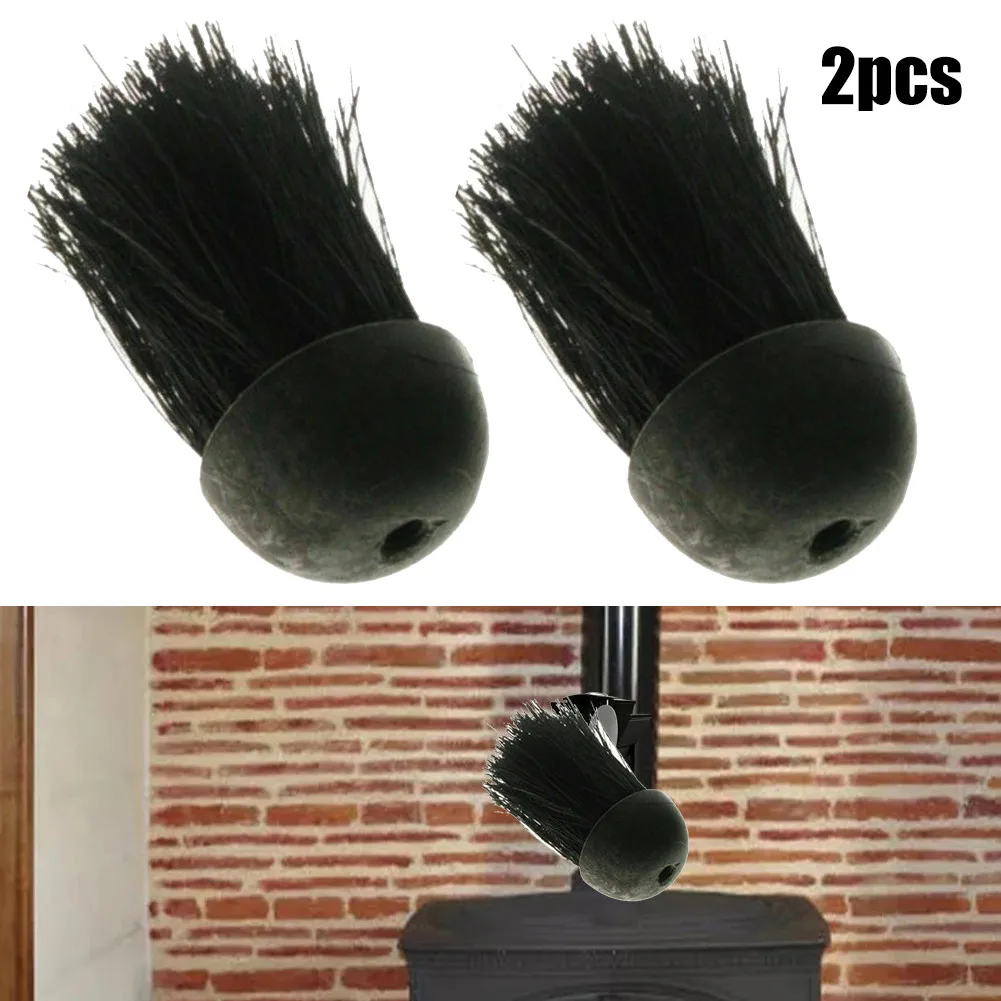 2 X Replacement Round Companion Set Hearth Fireplace Brush Head Refills Cylinder Fireplace Brush Fireplaces Stoves Parts