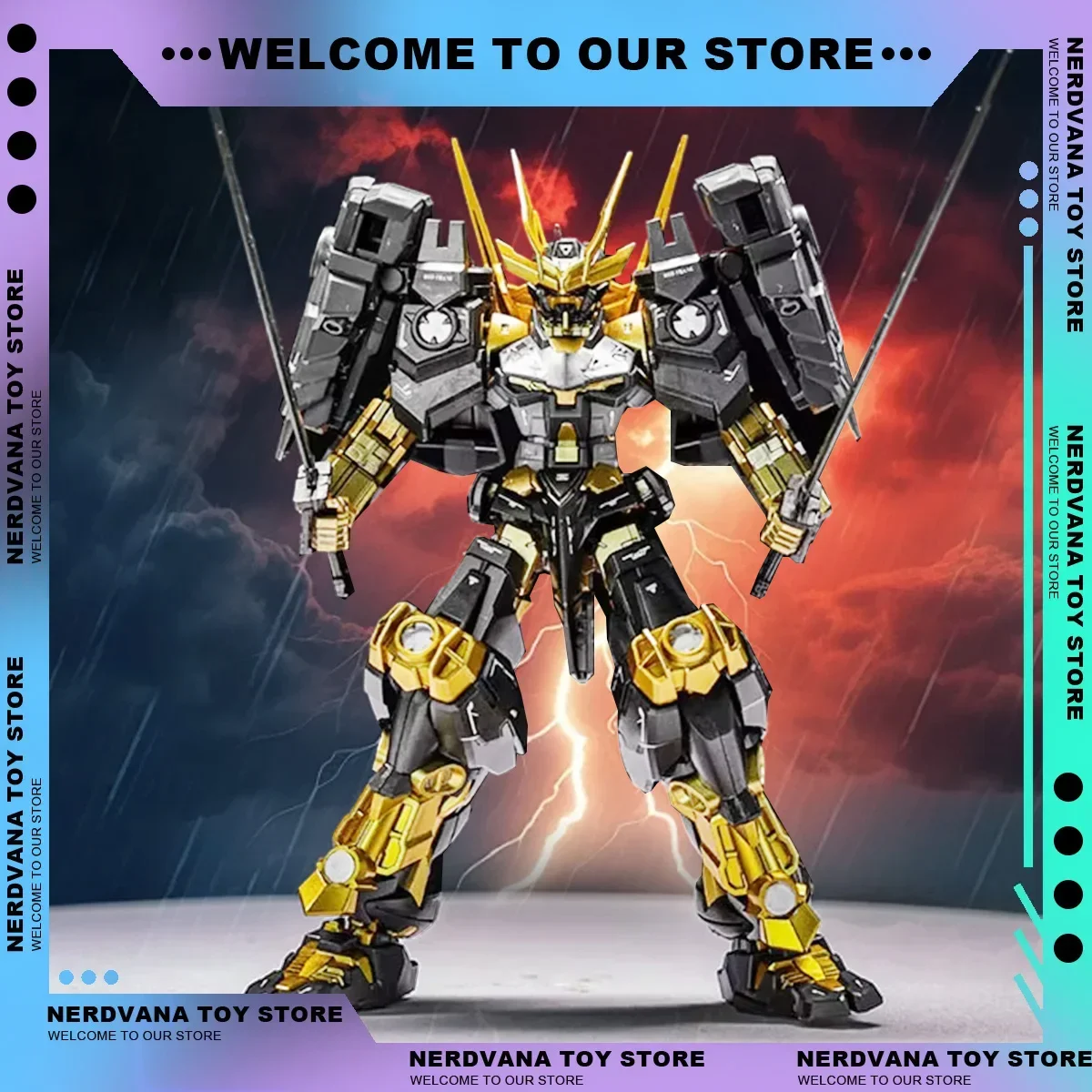 Gundam Warring States 1/144 Scale Mobile Suit Special Black Gold Paint Edition Christmas Gift Gk Figure Toys Kids Anime Figure