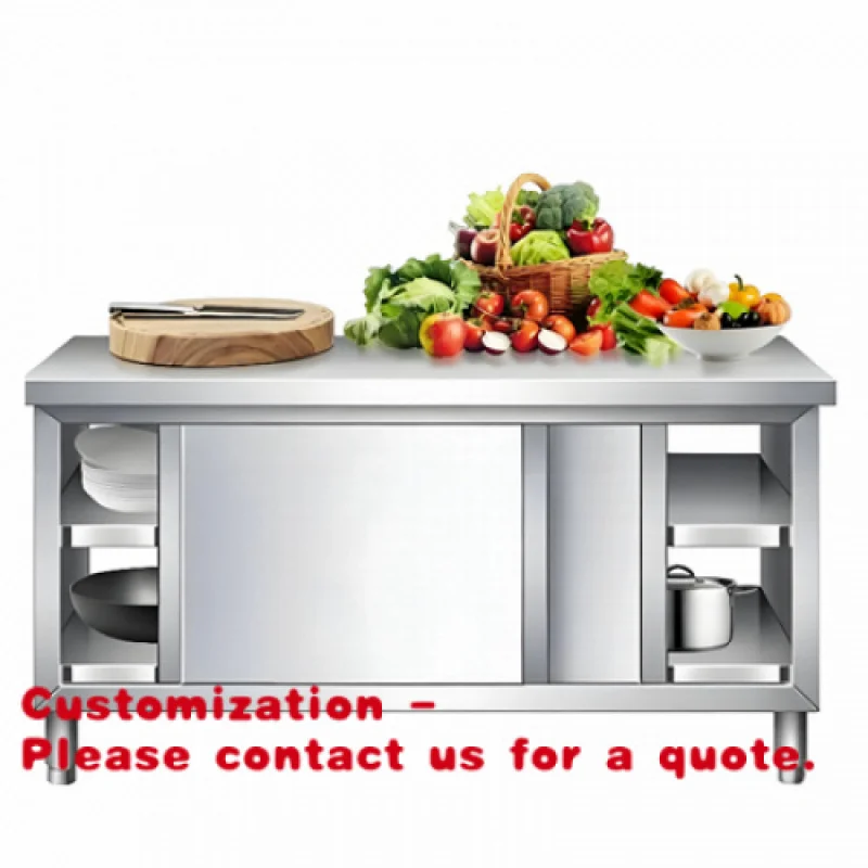

Customize.Customizable Commercial Stainless Steel Sliding Door Workbenches Storage Cabinets Kitchens