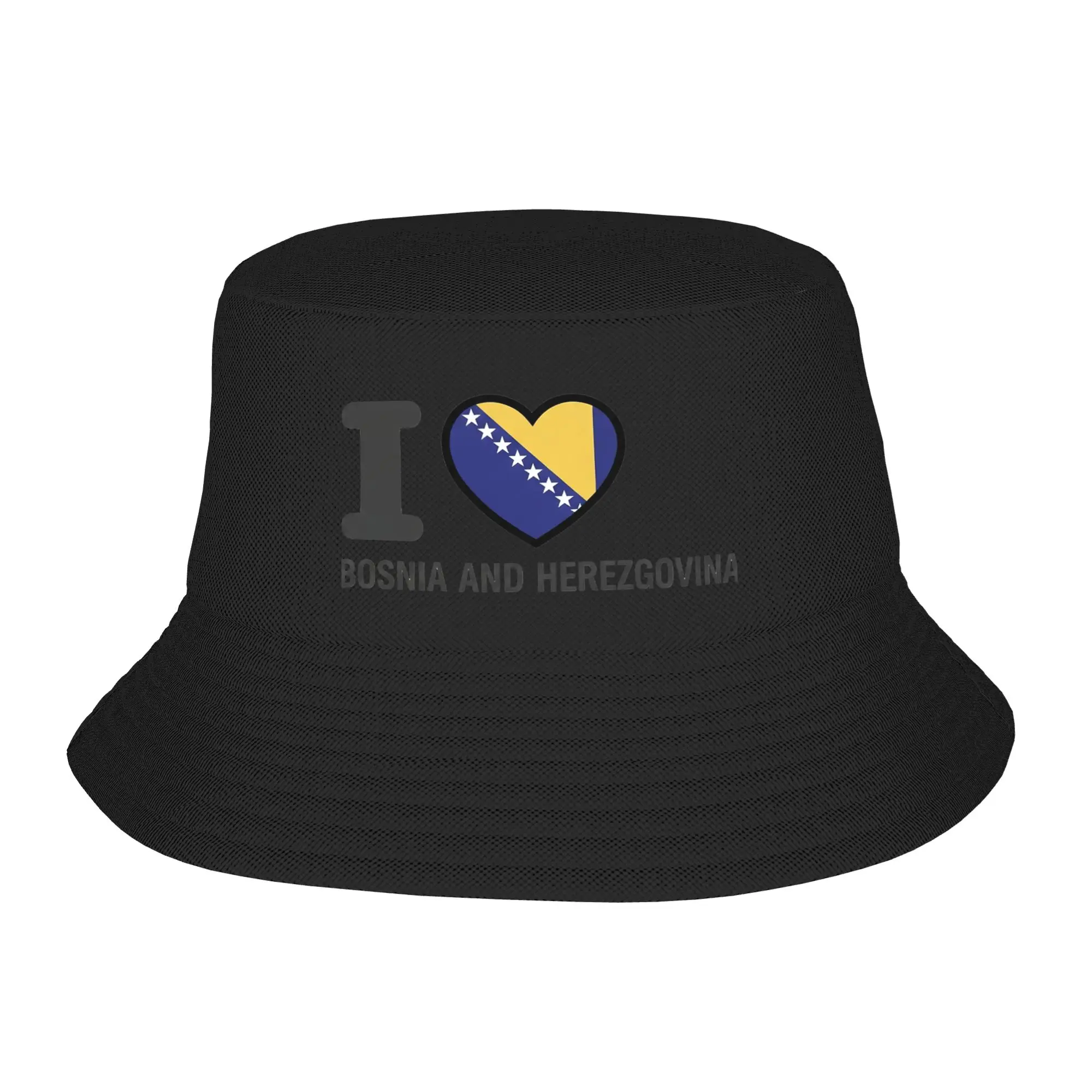 Street Bosnia and Herzegovina Flag Bucket Hat For Unisex Lightweight  Bob Hat Beach Vacation Getaway Headwear