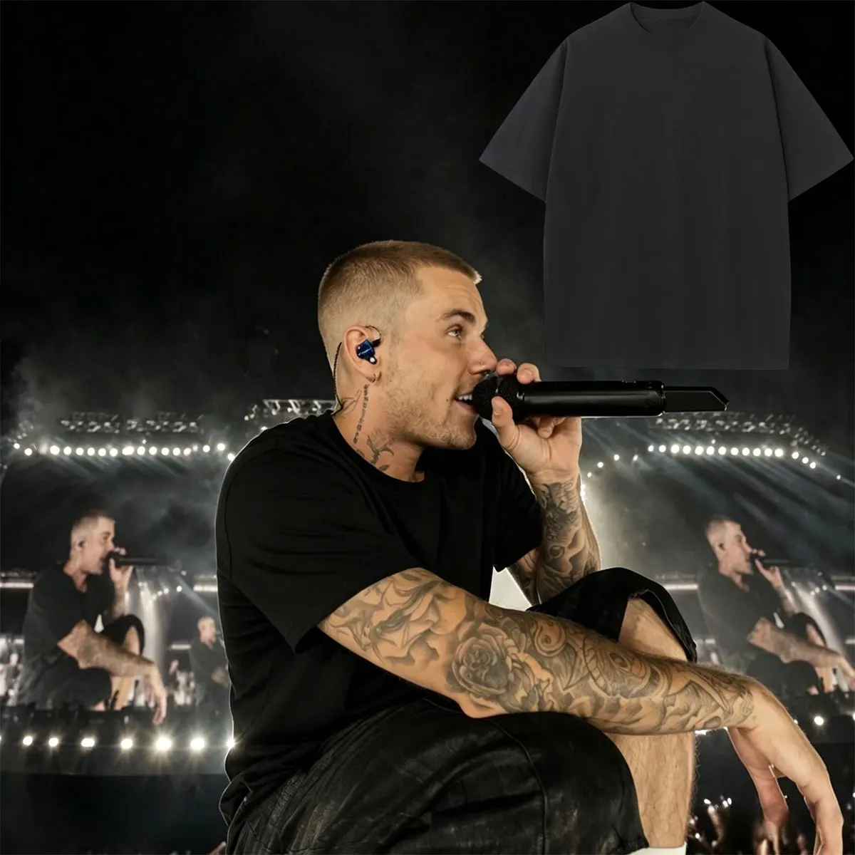 

Justin Bieber Coachella 2026 Same Style T-shirt Men Women Fashion Hip Hop Popular T Shirts Casual Oversized T-shirts Streetwear