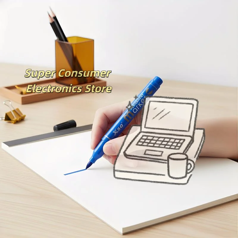 Permanent Markers Oil Based Waterproof Multi Surface Safe Ink For Office Home