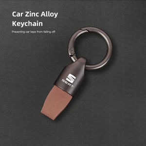 Auto-Logo-Metallschlüsselkette, Wildleder-Schlüsselbund, Schlüsselbunddekoration für Sitzplätze Cupra, Leon, Ibiza, Ateca, Tarraco, El-Bor, Arona, Toledo 8 Hauptverkäufe Chaves Sitz CUPRA - №4