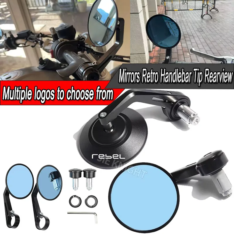 

Для Rebel300 Rebel 500 Rebel 1100 CMX Rebel 300 Rebel 500 Rebel 1100 мотоциклетные зеркала на конце, ретро наконечник руля, задний вид
