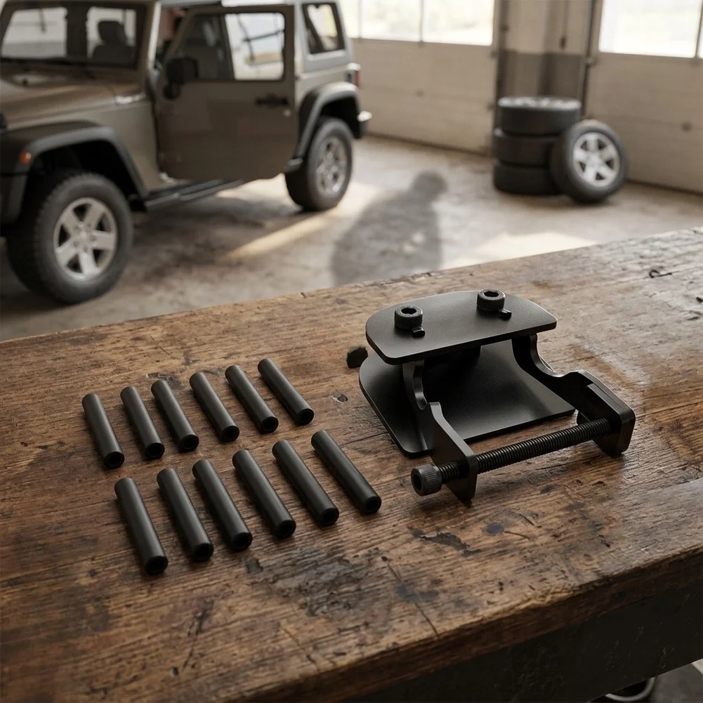 Sun Visor Repair Assembly Kit for Jeep For Wrangler For Jk For JkU 2007-2017 Includes 12 Metal Tubes Matching OEM Dimensions