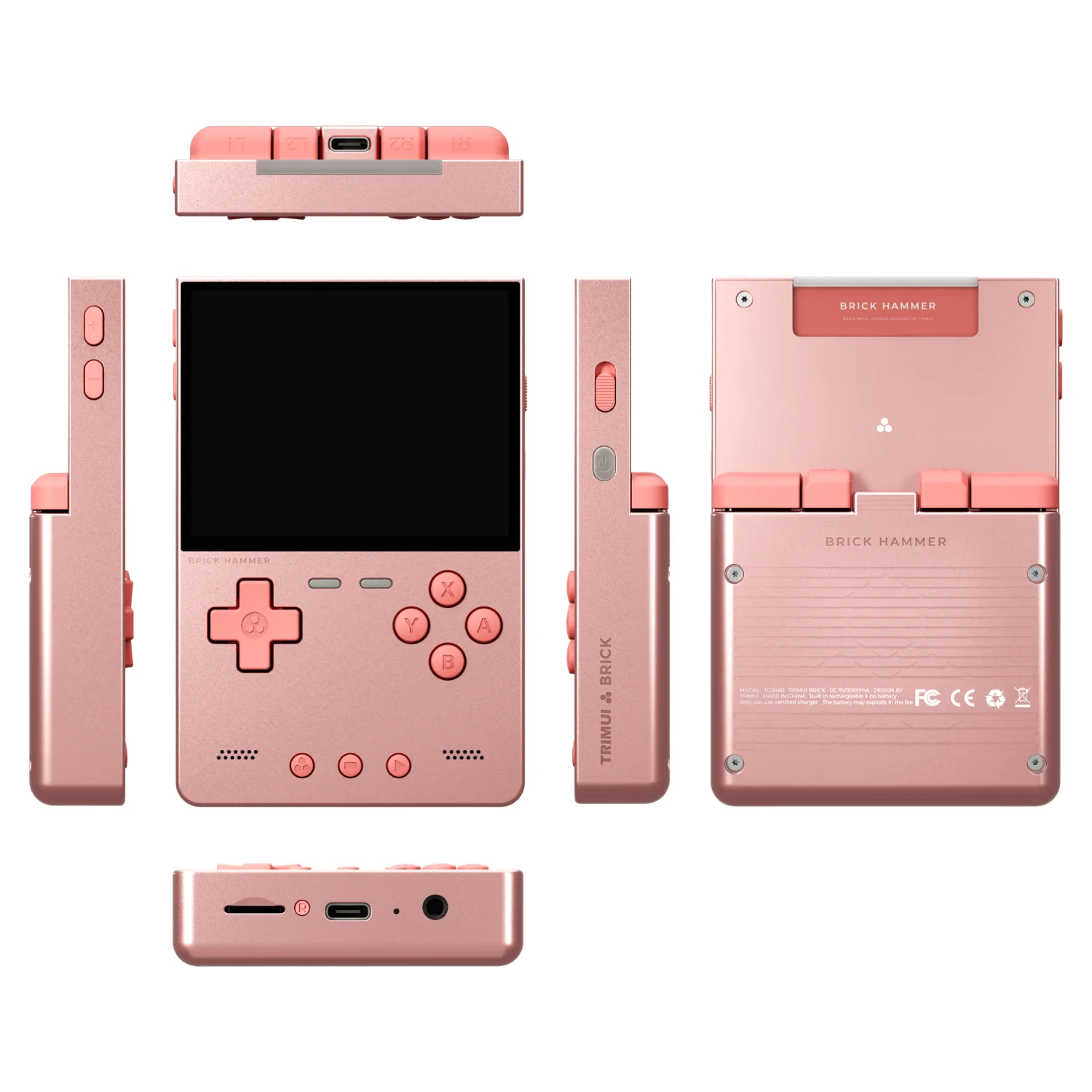 Metallgehäuse Trimui Brick Hammer Konsole - 3,2 Zoll Ultra-Klarer IPS-Bildschirm 3000mAh Open-Source Handheld Retro-Spielkonsole Bestes Geschenk