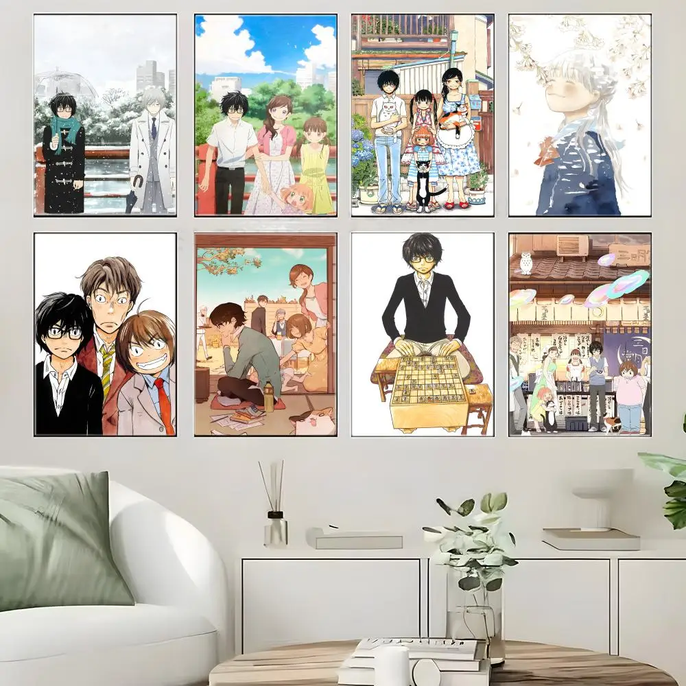 Healing Anime M-March Comes In like a Lion Poster Crease Free Waterproof Durable All Space Wall Decor