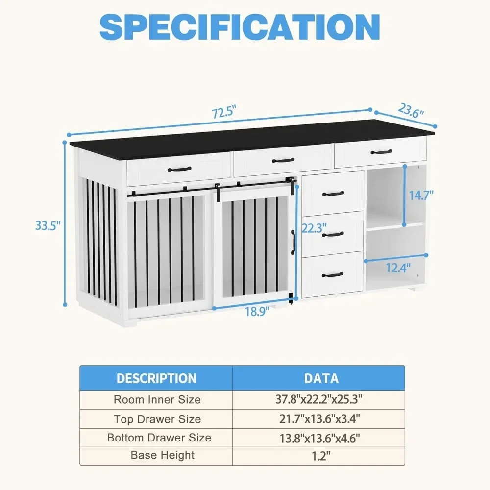 Dog Crate Furniture, 72.5