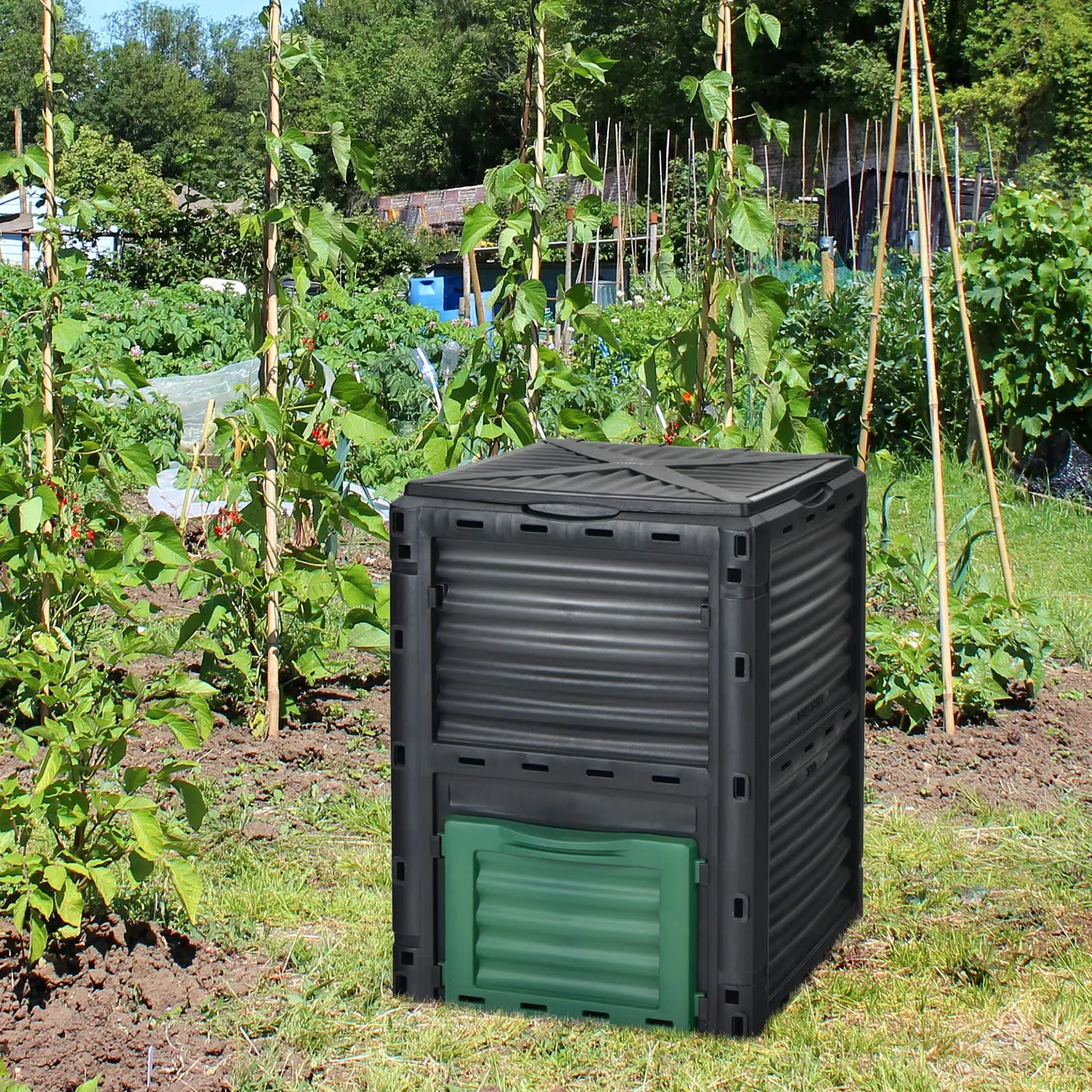 IRONMAX Garden Compost Bin, Outdoor 80 Gallon (300L) Composter, BPA Free Material & Easy Assembly, Composting Barrel