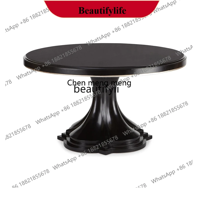 z183 American retro dining table round living room dining table French dining room furniture