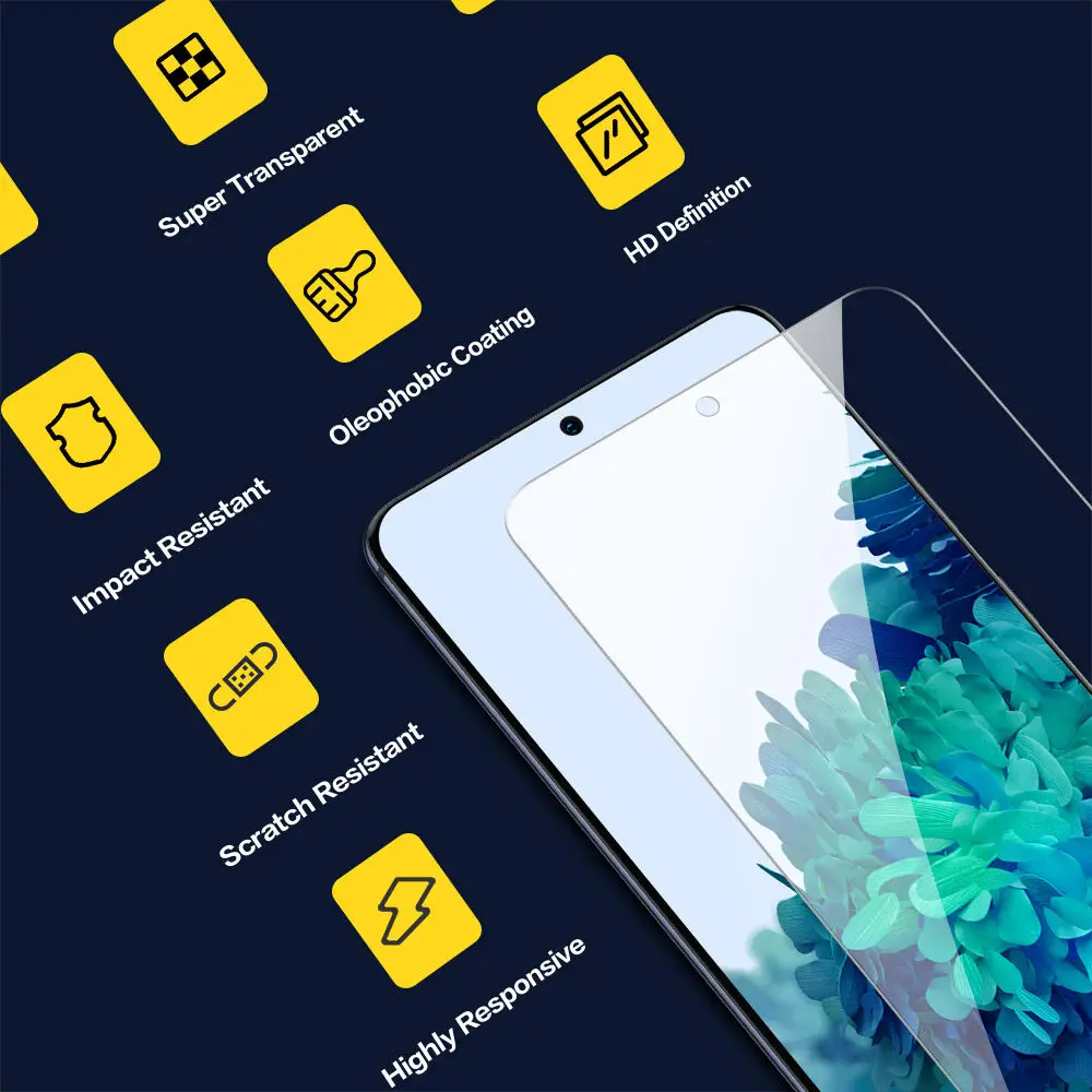 SmartDevil Screen Protector for Samsung Galaxy S21 FE S20 FE Tempered Glass Protector Film HD Clear Anti-Scratch