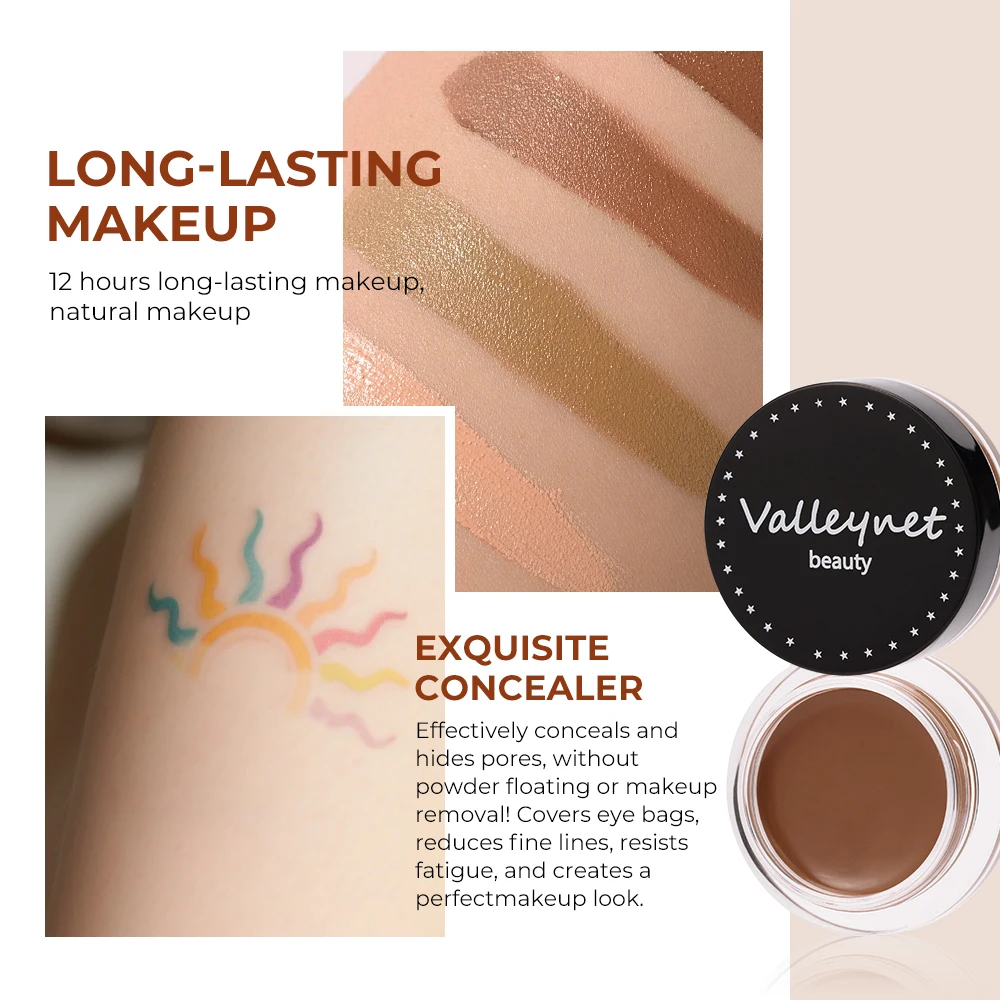 Full Coverage Concealer Cover Anti Dark Circle Freckle Long-lasting Waterproof Foundation BB Cream for Face Makeup Base Cosmetic