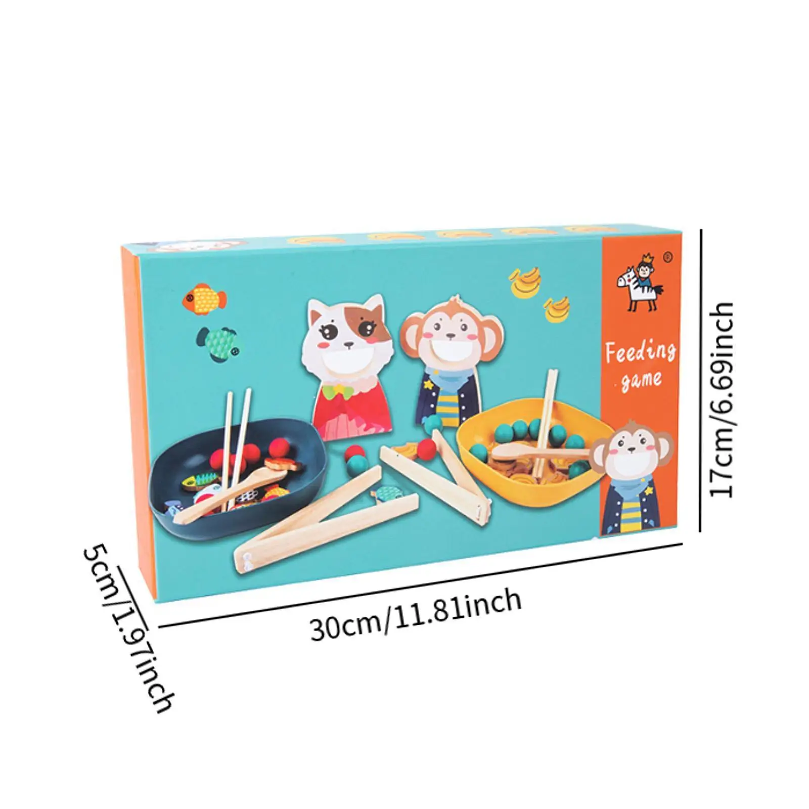 Animal Feeding Game Matching Game for Toddlers Preschool Sensory Toys, Play Food Set for Kids for Life Skills Kindergarten