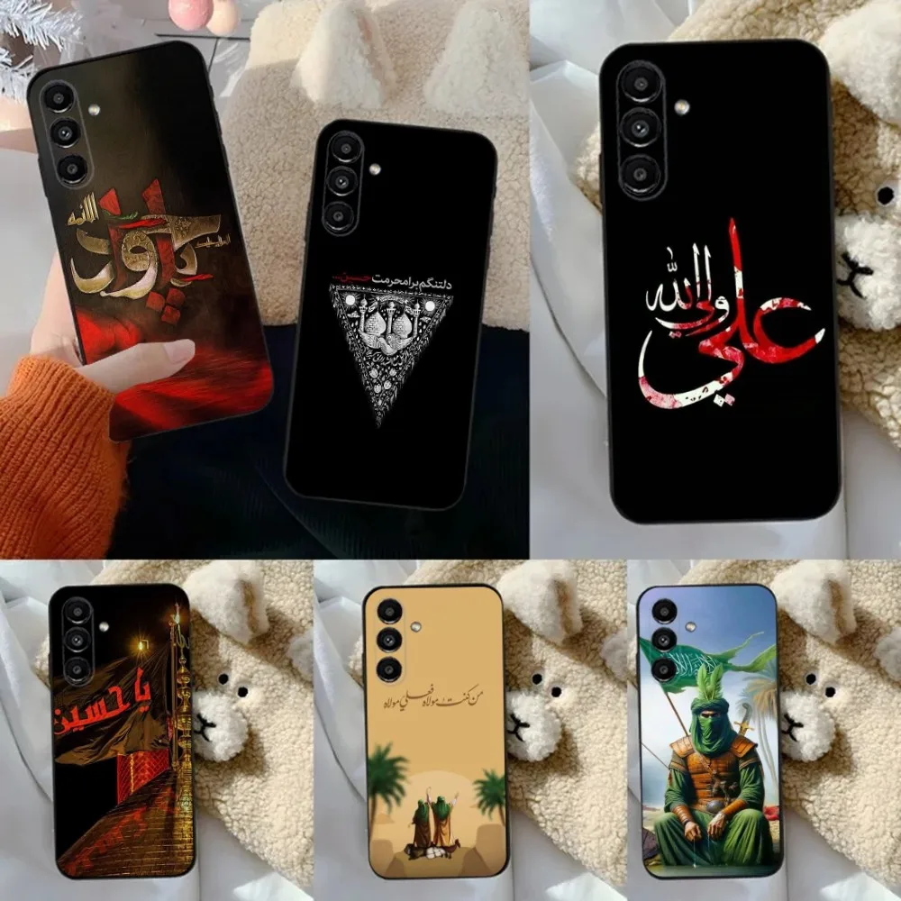 

Imam Hussain Shia Ali Phone Case For Samsung S24,23,22,30,21,10,9,Ultra,Plus,Lite,FE,5G Black Soft Case