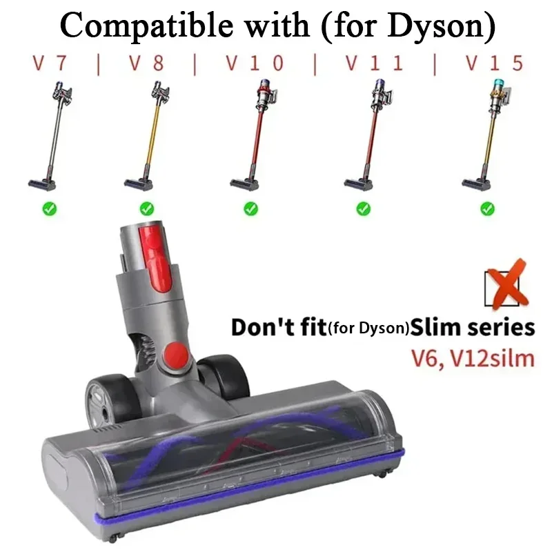 Пылесос, электрическая щетка для пола, всасывающая головка для Dyson V7 V8 V10 V11 SV12 V15, беспроводные пылесосы, запасные части T