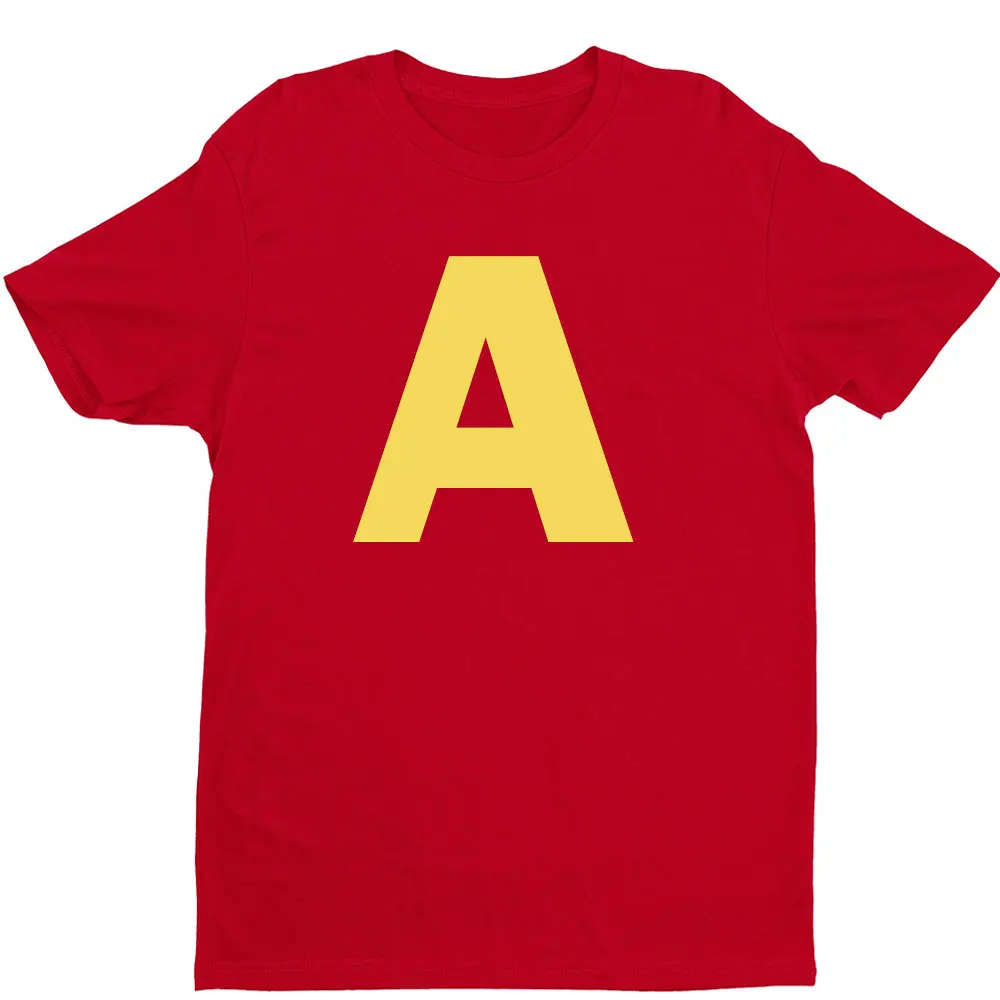 Alvin and The Chipmunks Red Shirt Unisex S/P Movie Promo Nerd Geek  Animation Adult T-shirt Graphic T Shirts Cotton Tee Tops