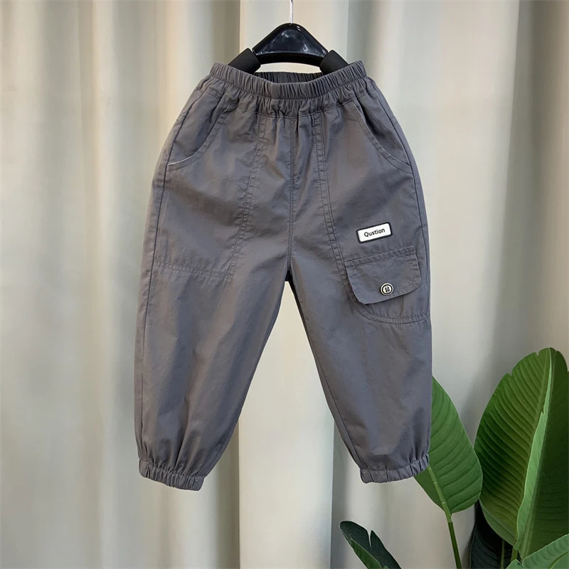 2-10 Years Spring Summer Boys Pants Comfortable And Loose Style Sport Overalls Cargo Trousers For Kids Children Present