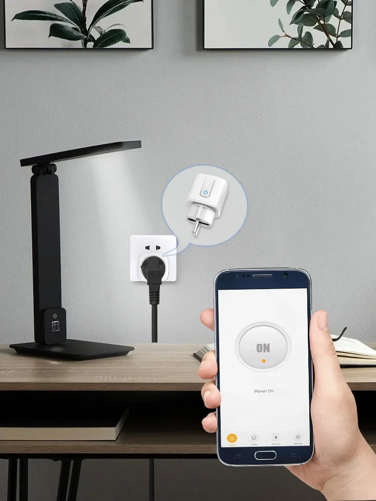 Gniazdko Inteligentne TNCE Tuya Wifi/Zigbee3.0 Wtyczka EU 16/20A Monitorowanie Zużycia Energii Zdalne Sterowanie Aplikacja Smart Life Sterowanie Alexa — zdjęcie 2