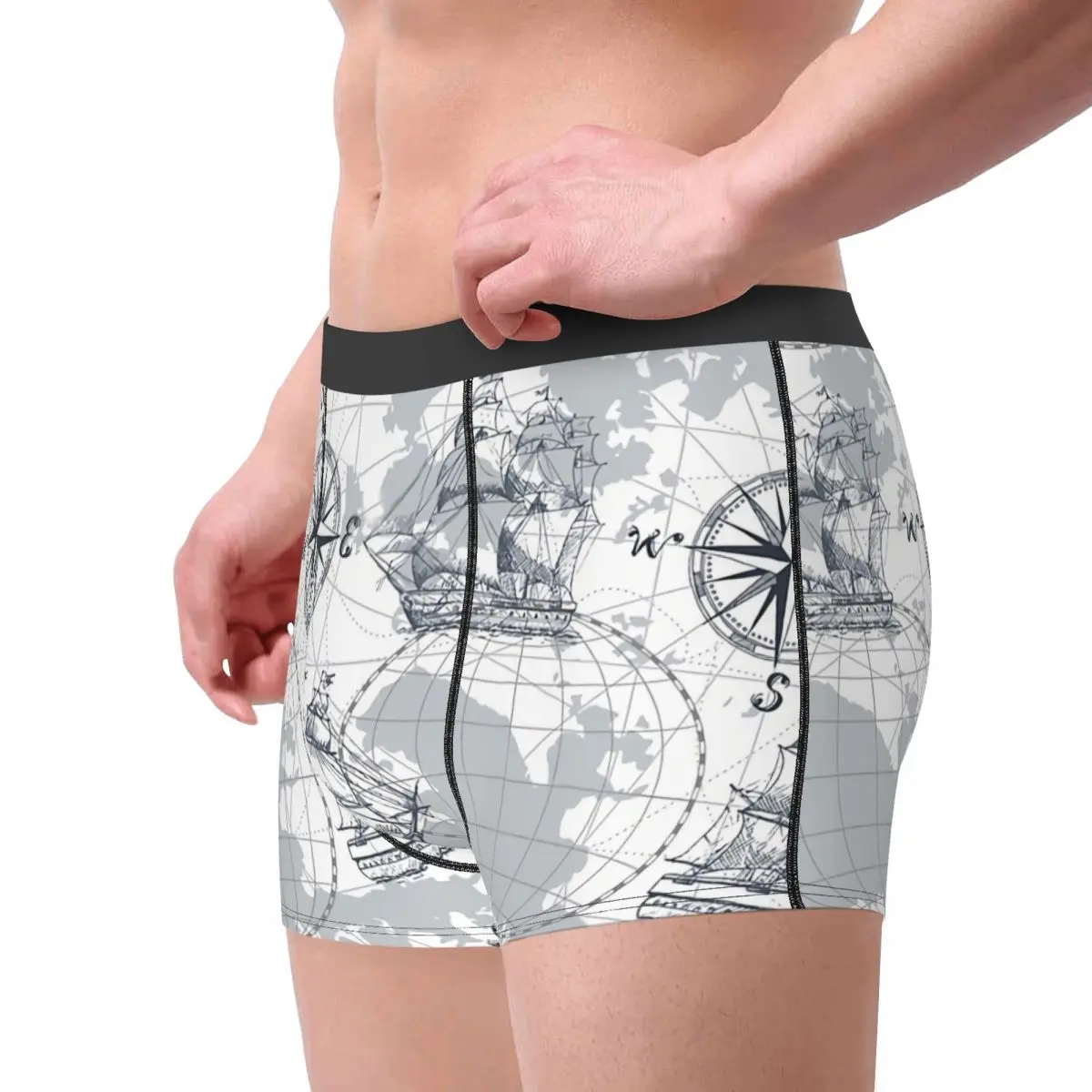 Anchor Sea Life Sailing Lover Underpants Breathbale Panties Man Underwear Sexy Shorts Boxer Briefs