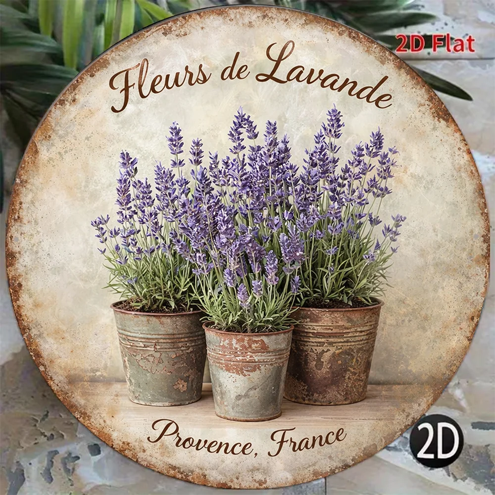 2D Flat, 1pc 8x8in/20x20cm 2D Flat Round Sign, a Vintage Plaque About 