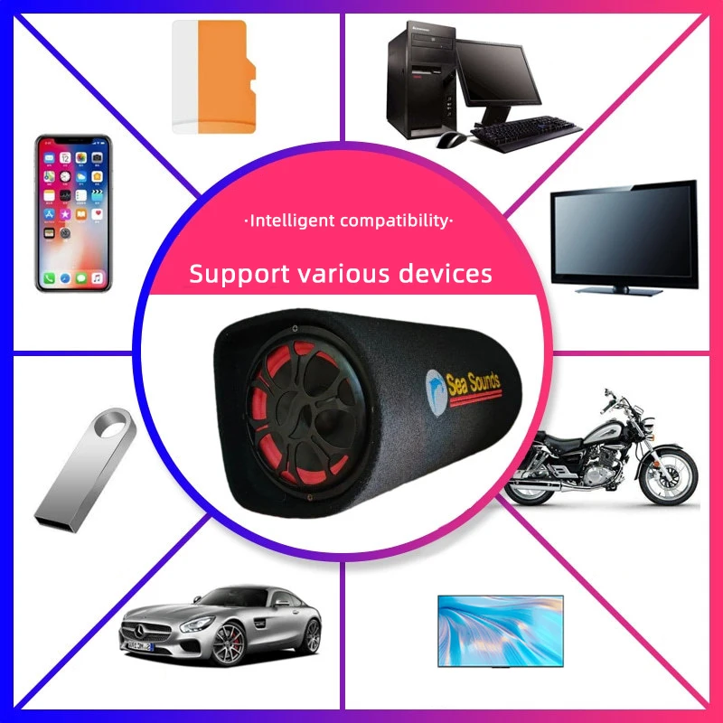 

5-дюймовый автомобильный сабвуфер BT 12 В 220 В можно напрямую вход автомобильный динамик поддерживает карту TF/MMC/U Disk Reader Play