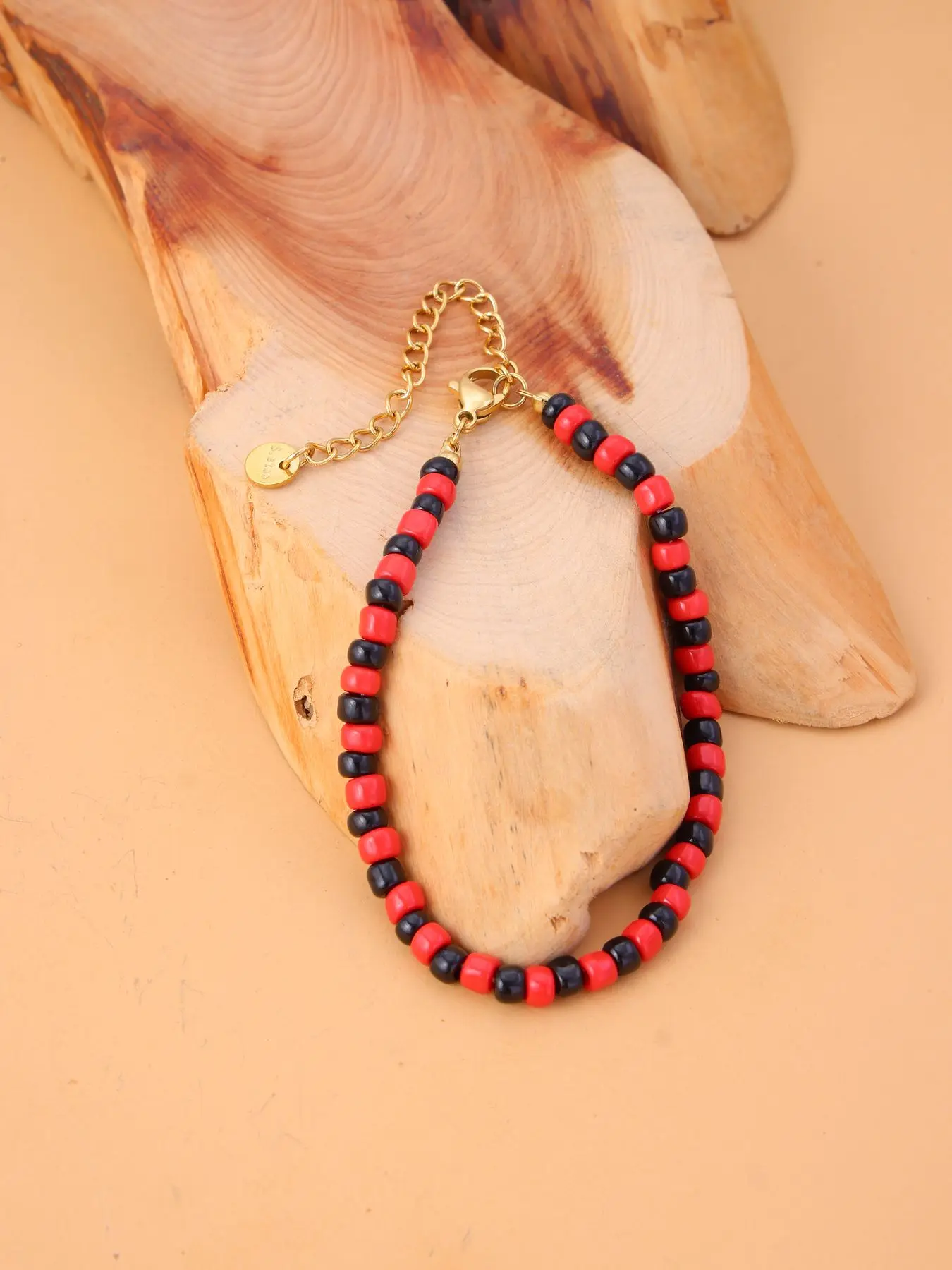 Bohemian Fashion Black Red Beaded Bracelet