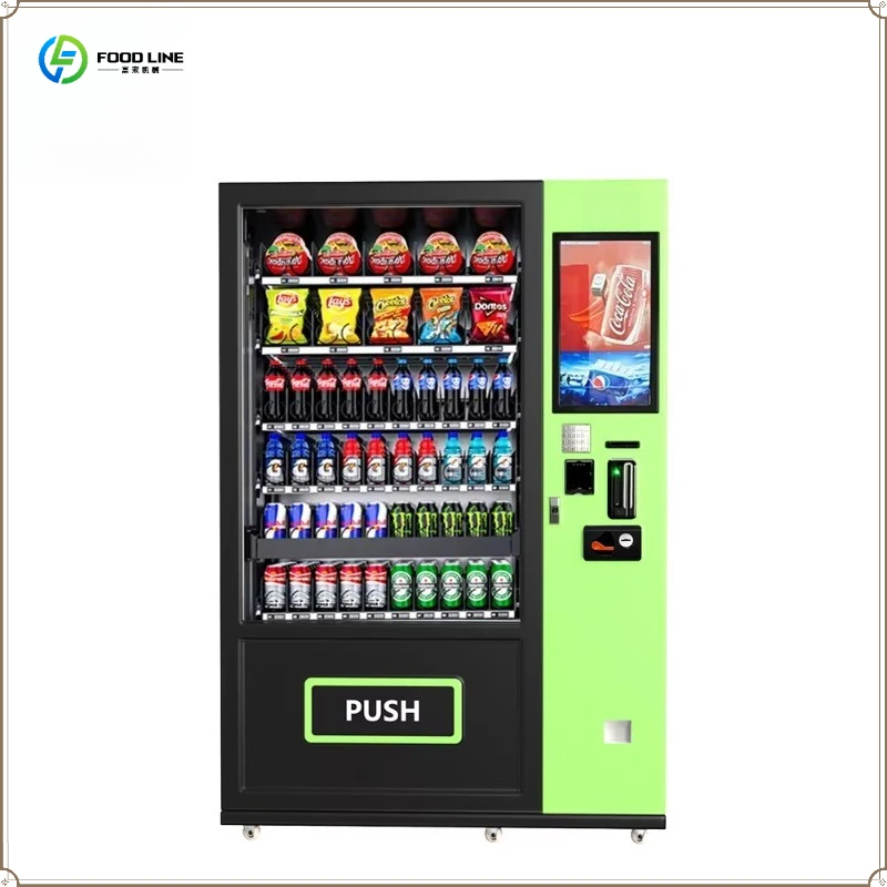 Automatic Smart Vending Machine for Foods and Drinks Snack Touchscreen Vending Machine FL Customized